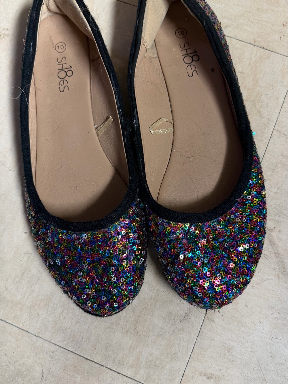 Multicolor Sequin Ballet Flats - Women